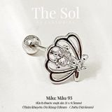  Khuyên Tai Thép Xi Mạ The Shell - Mẫu 93 