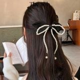  Kẹp Tóc Ngọc Trai Nơ 