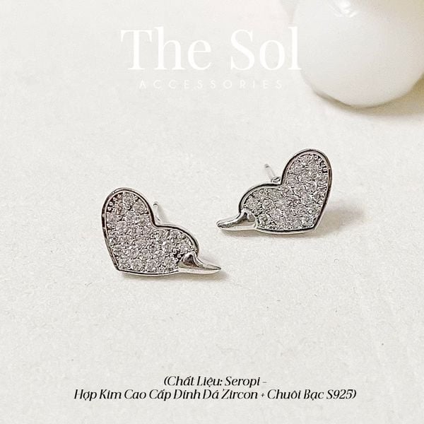  Bông Tai Seorpi Fly Heart 