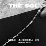  Lắc Tay Titan Unisex Line Chain & Pearl - Mẫu 25 