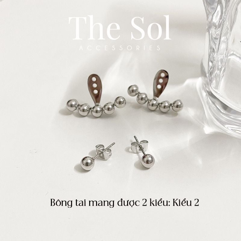  Bông Tai Titan 5 Basic Circle - Mang 2 Kiểu 