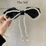  Kẹp Tóc Ngọc Trai Nơ 