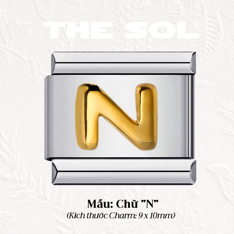  Charm Titan Italian Bracelet - Charm Chữ Cái 