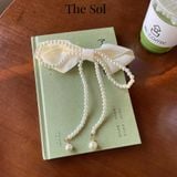  Kẹp Tóc Ngọc Trai Nơ 