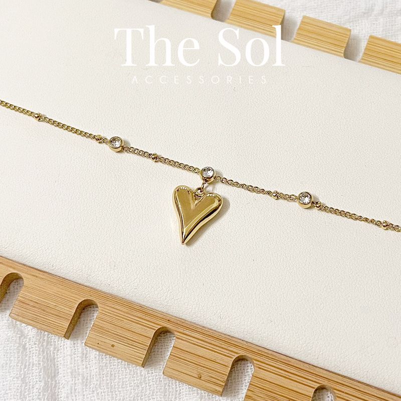  Lắc Chân Titan Golden Heart 