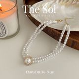  Choker Hàn Quốc Double Pearls 