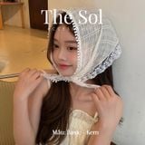  Khăn Trùm Đầu Basic Trơn - Vải Lụa Viền Ren 