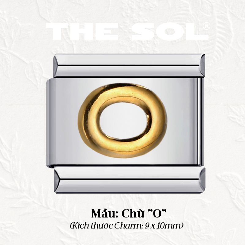  Charm Titan Italian Bracelet - Charm Chữ Cái 