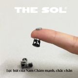  Khuyên Tai Titan Black Magnet - Tròn 1 CHIẾC 
