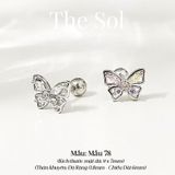  Khuyên Tai Thép Xi Mạ Dia Butterfly - Mẫu 78 