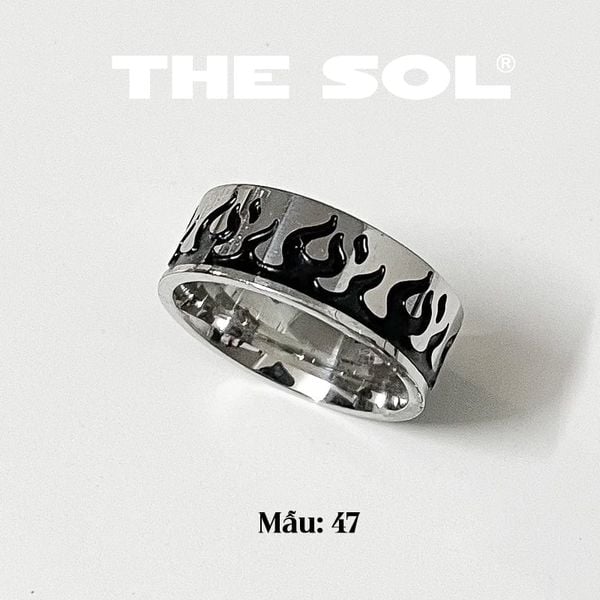  Nhẫn Titan Unisex Black Fire 