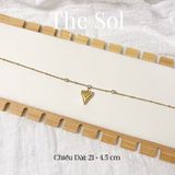  Lắc Chân Titan Golden Heart 