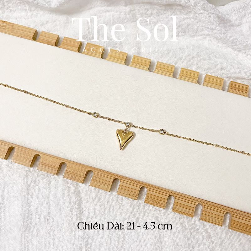  Lắc Chân Titan Golden Heart 
