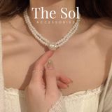 Choker Hàn Quốc Double Pearls 