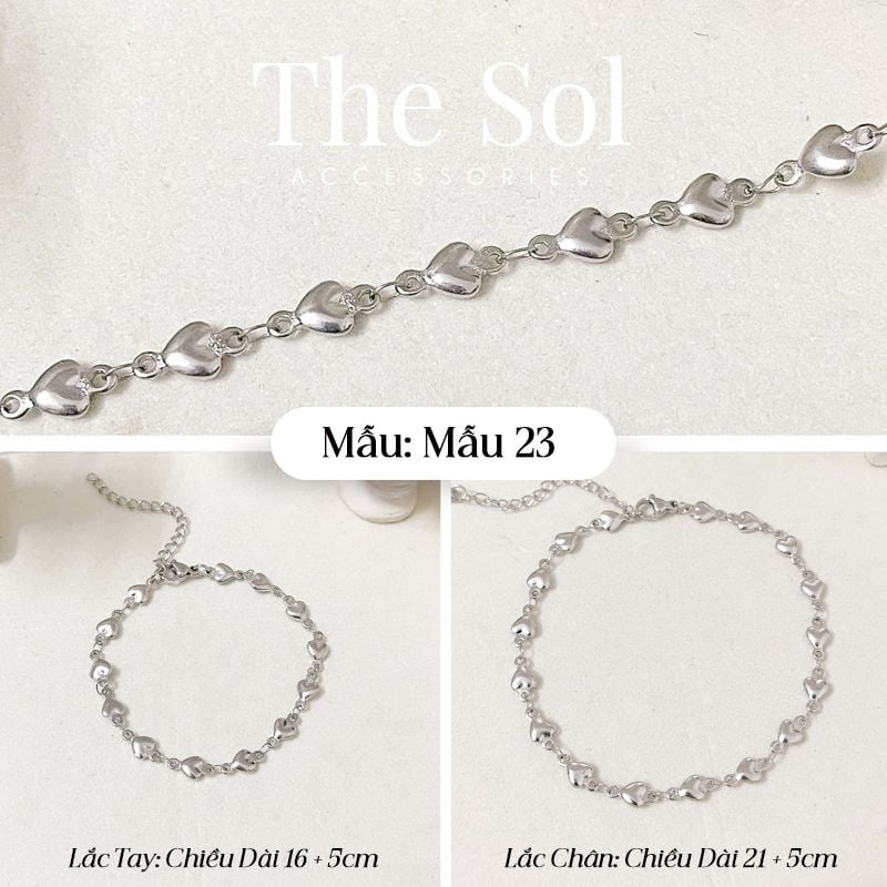  Lắc Chân Titan Mini Heart - Mẫu 23 