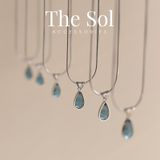  Dây Chuyền Titan Aquamarine Stone - Mẫu 70 