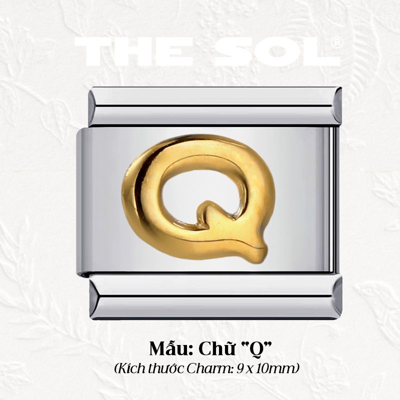  Charm Titan Italian Bracelet - Charm Chữ Cái 