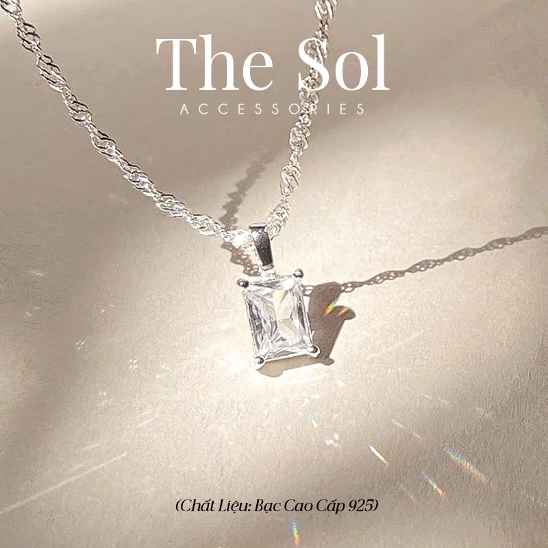  Dây Chuyền Bạc Emeral Diamond 