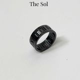  Nhẫn Titan Unisex Hollow Roman 