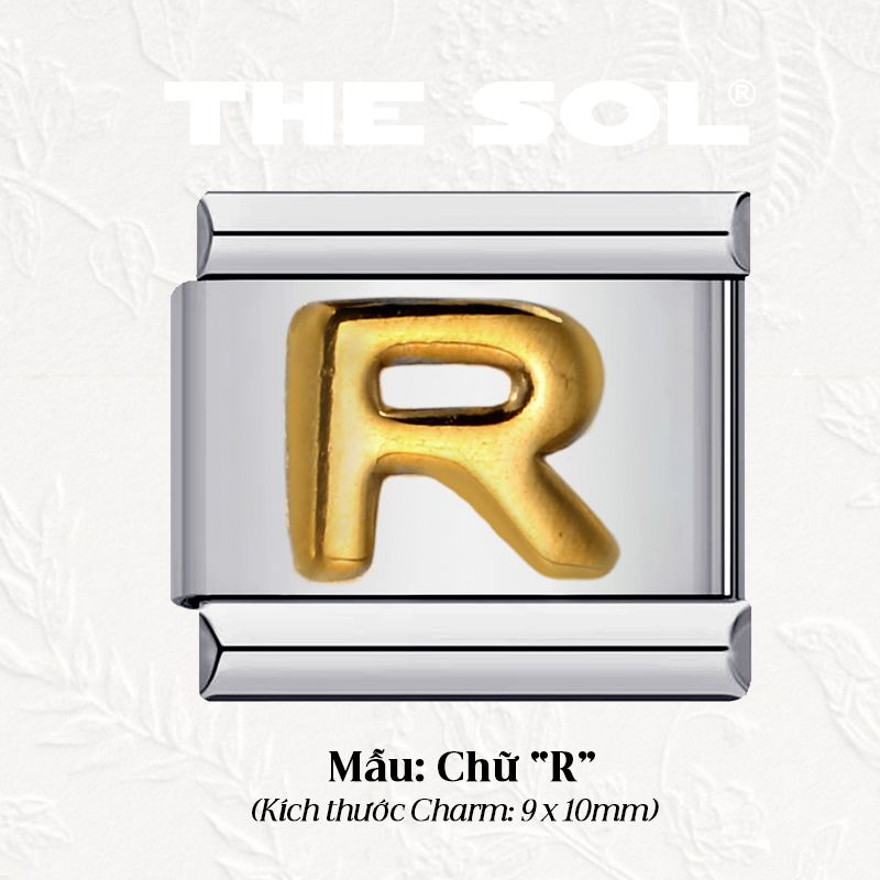  Charm Titan Italian Bracelet - Charm Chữ Cái 