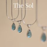  Dây Chuyền Titan Aquamarine Stone - Mẫu 70 