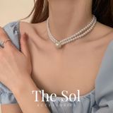  Choker Hàn Quốc Double Pearls 