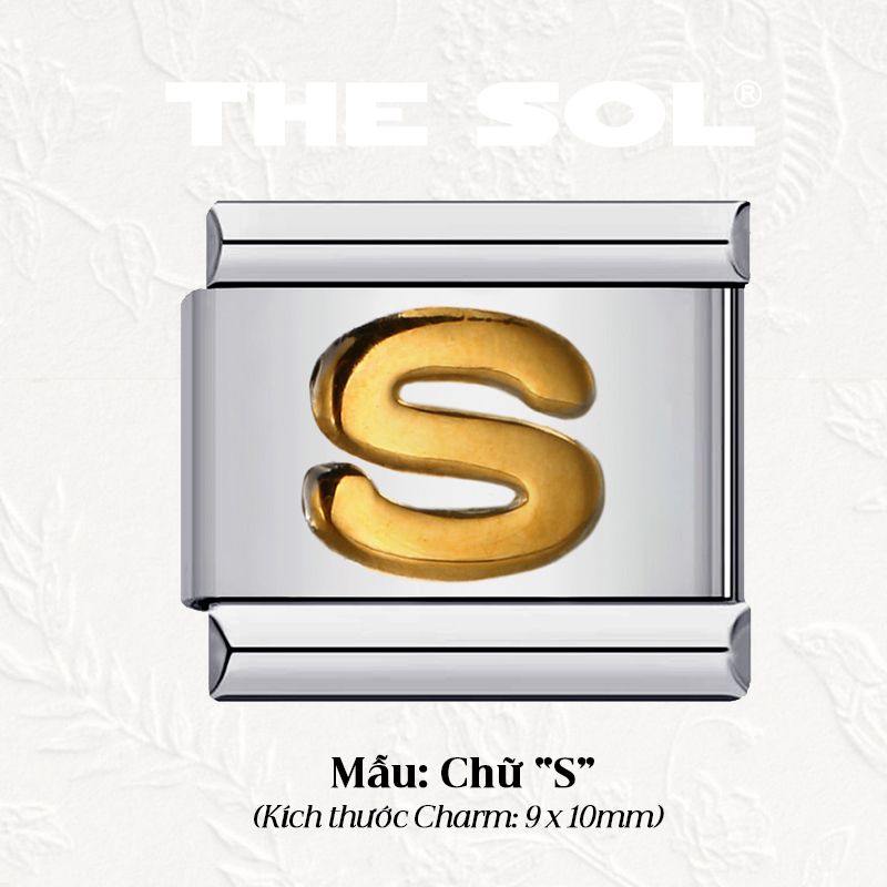  Charm Titan Italian Bracelet - Charm Chữ Cái 