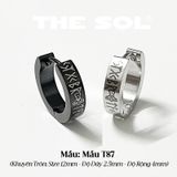  Khuyên Tai Titan Unisex Ancient Letters - Mẫu T87 