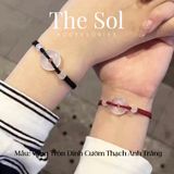  Lắc Tay Hàn Quốc White Quartz & Gems 