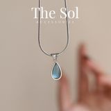  Dây Chuyền Titan Aquamarine Stone - Mẫu 70 