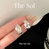  Bông Tai Hàn Quốc Wave Metal 