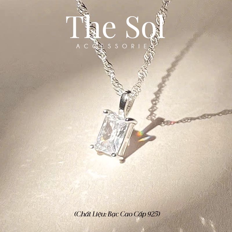  Dây Chuyền Bạc Emeral Diamond 