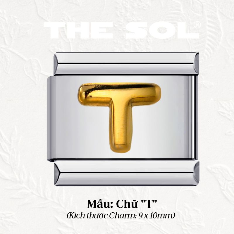  Charm Titan Italian Bracelet - Charm Chữ Cái 