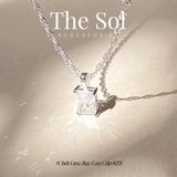  Dây Chuyền Bạc Emeral Diamond 