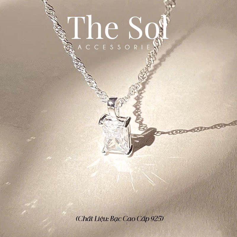  Dây Chuyền Bạc Emeral Diamond 
