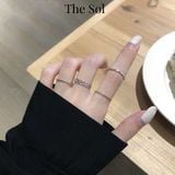  Set Nhẫn Hàn Quốc Simple Ring - Bộ 4 Chiếc 