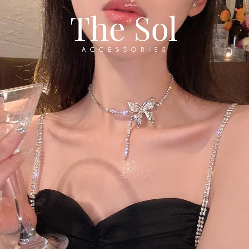  Choker Hàn Quốc Diamond Butterfly 