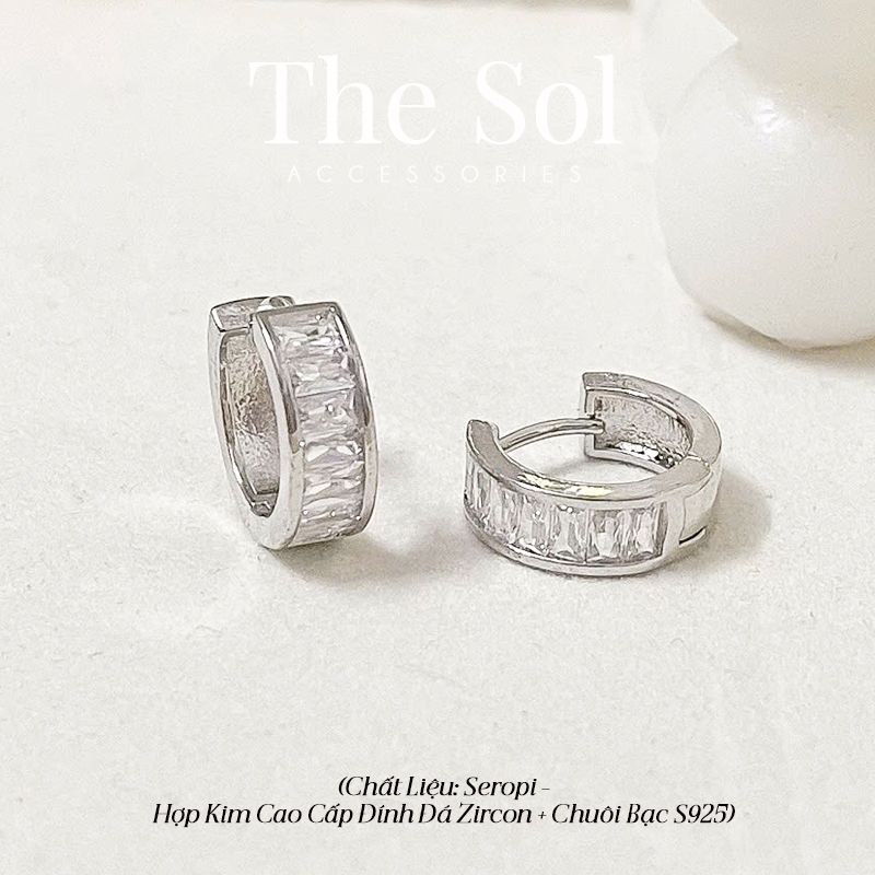  Bông Tai Seropi Diamond Hoops 