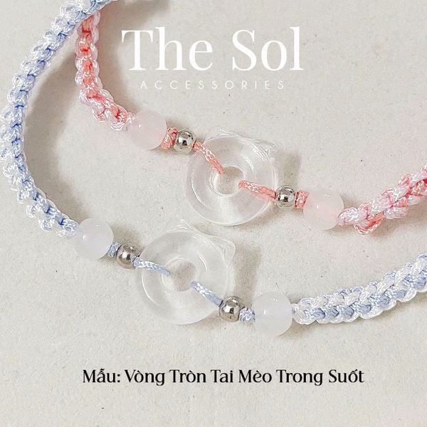  Lắc Tay Hàn Quốc Crystal Cat's Ears 