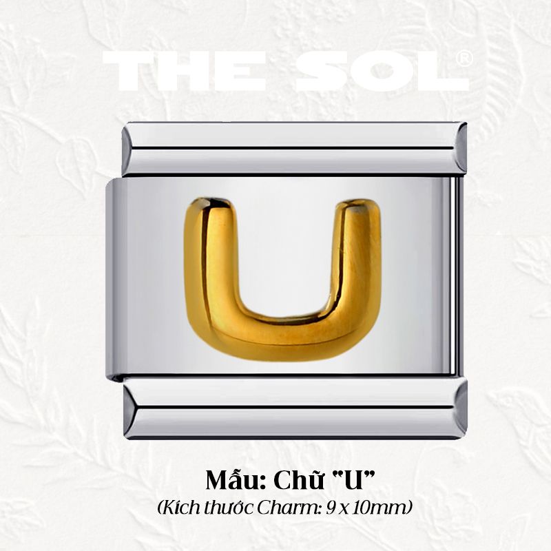  Charm Titan Italian Bracelet - Charm Chữ Cái 