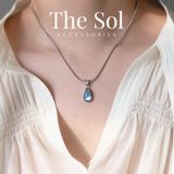  Dây Chuyền Titan Aquamarine Stone - Mẫu 70 