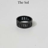  Nhẫn Titan Unisex Hollow Roman 