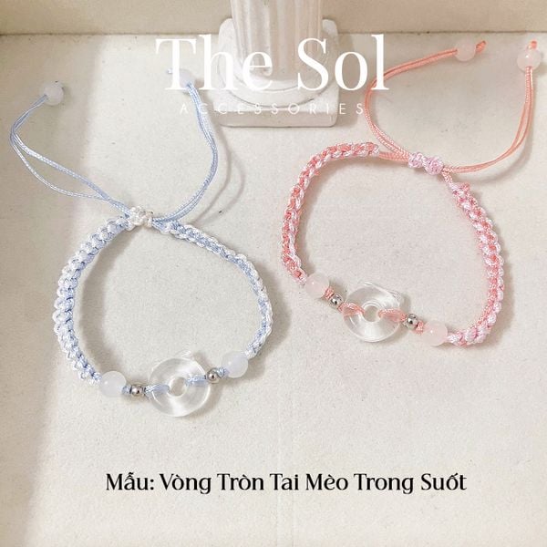  Lắc Tay Hàn Quốc Crystal Cat's Ears 