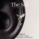  Khuyên Tai Thép Xi Mạ Drop Dia Butterfly - Mẫu 79 