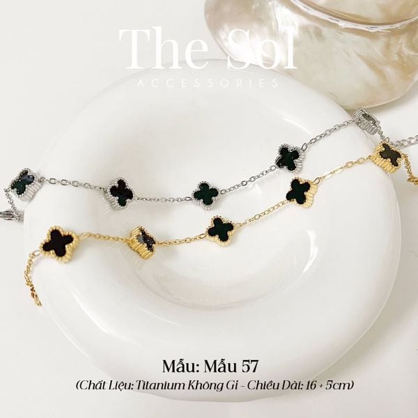  Lắc Tay Titan Black Lou 0.9cm - Mẫu 57 