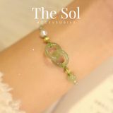  Lắc Tay Hàn Quốc Double Circle Gems 