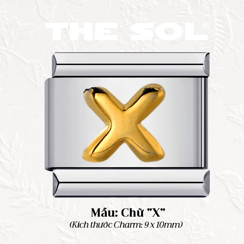  Charm Titan Italian Bracelet - Charm Chữ Cái 