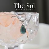  Dây Chuyền Titan Aquamarine Stone - Mẫu 70 