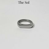  Nhẫn Titan Unisex Silver Bar - Mẫu 37 