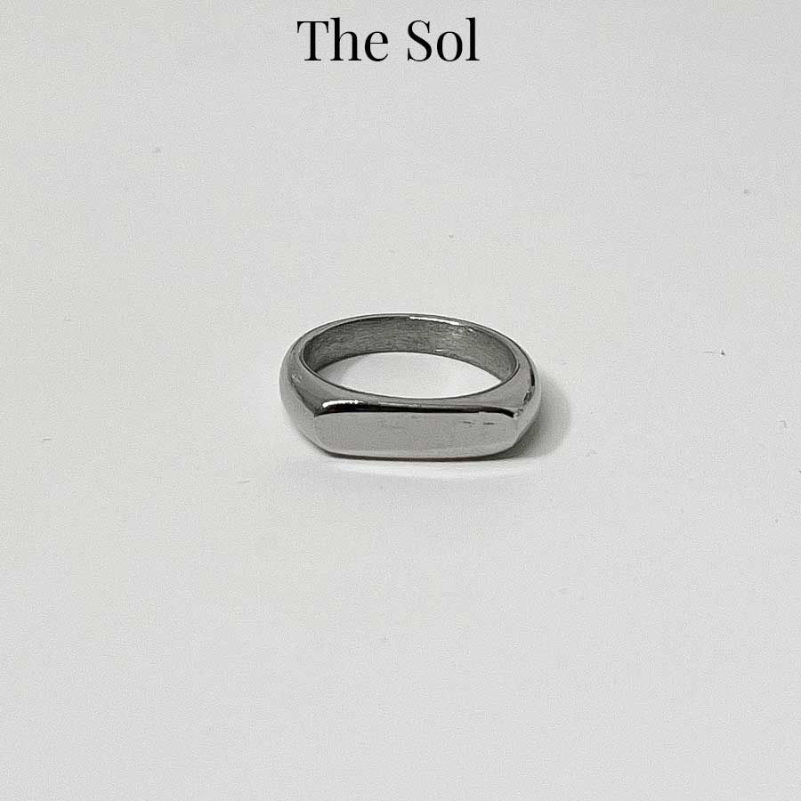  Nhẫn Titan Unisex Silver Bar - Mẫu 37 